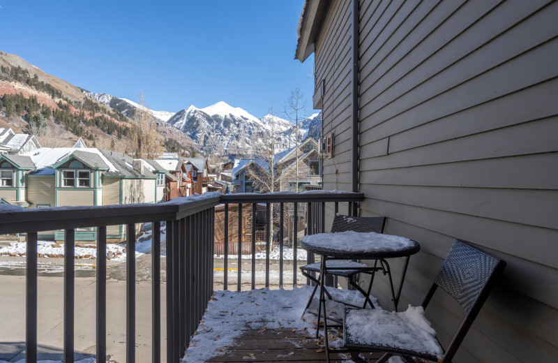 Rental balcony at Accommodations in Telluride.