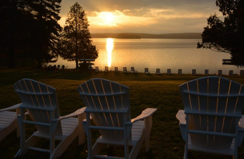 Sunset at Port Cunnington Lodge & Resort.