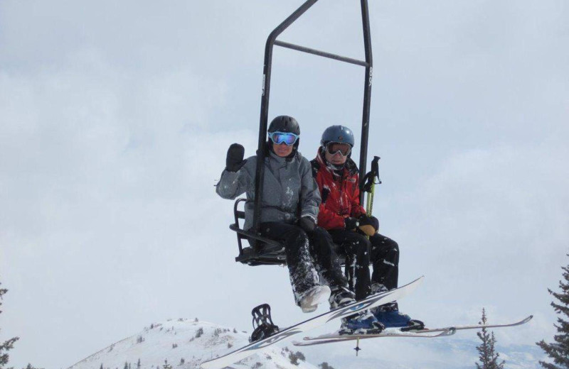 Skiing at Chateau Aprés Lodge.