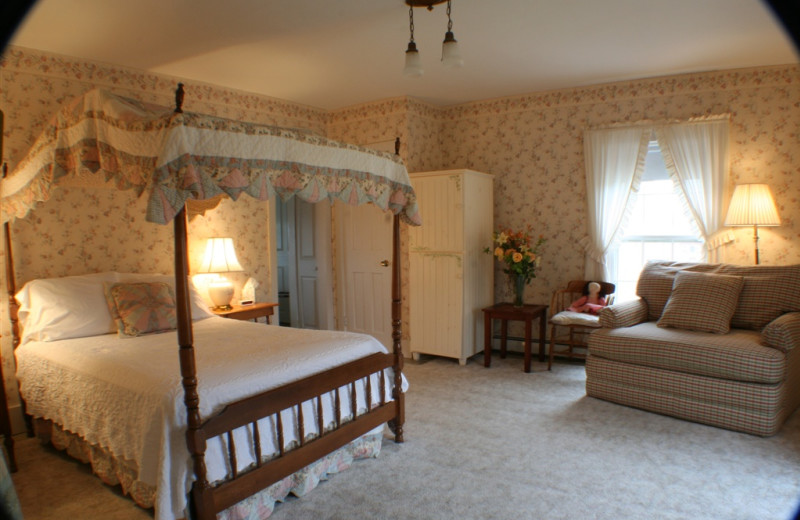 Guest room at The Wildflower Inn.