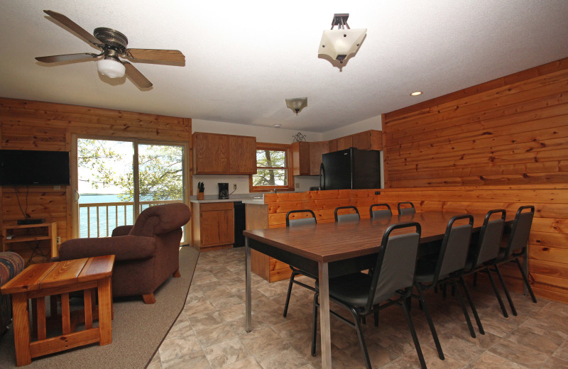 Cabin interior at Adventure North Resort.