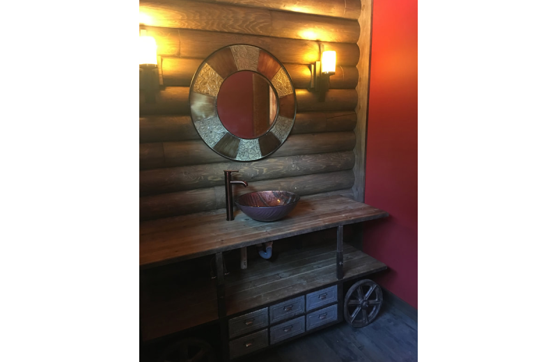 Cabin interior at Chateau Lake Logan.