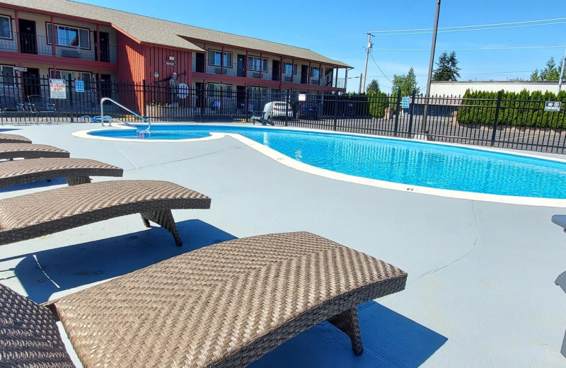 Outdoor pool at Forks Motel.