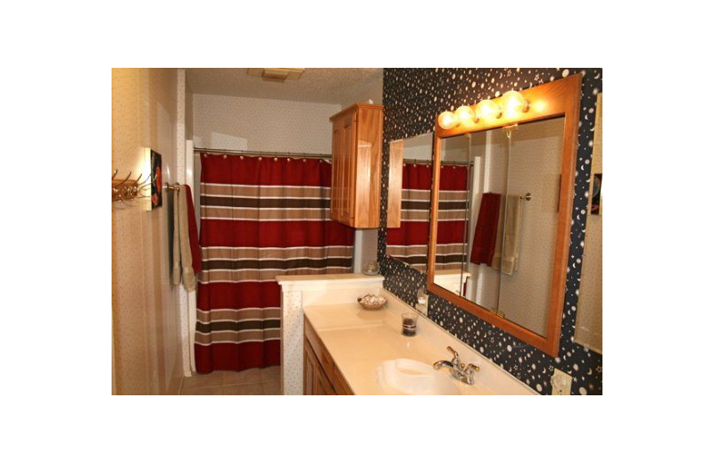 Rental bathroom at Oak House On Lake LBJ.