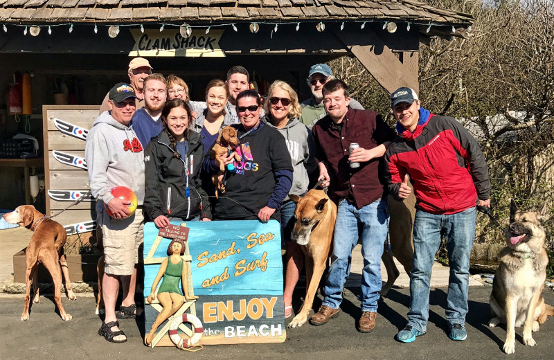 Pets welcome at Hi-Tide Ocean Beach Resort.