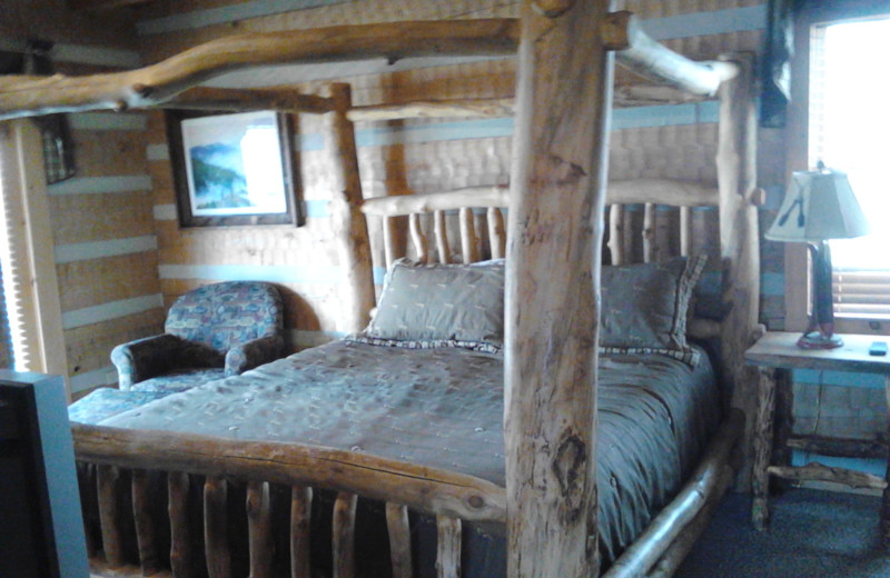 Cabin Bedroom at A Smoky Getaways