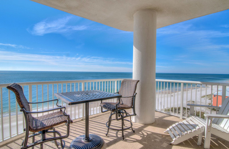 Rental balcony at Bender Realty Vacation Rentals.