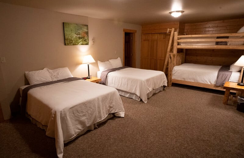 Cabin bedroom at 320 Guest Ranch.