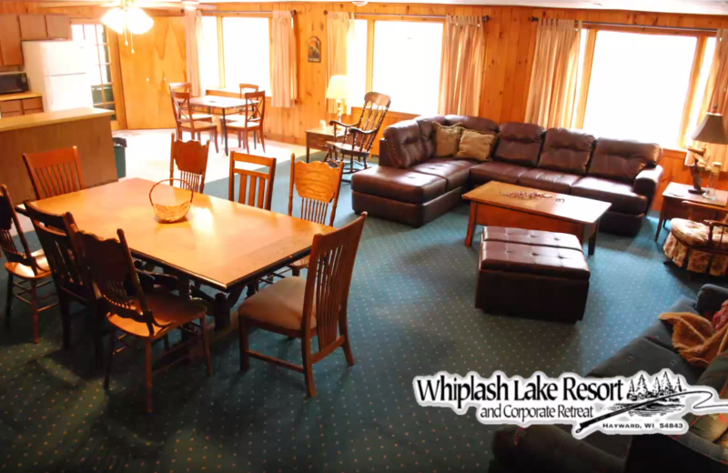 Cabin interior at Whiplash Lake Resort.