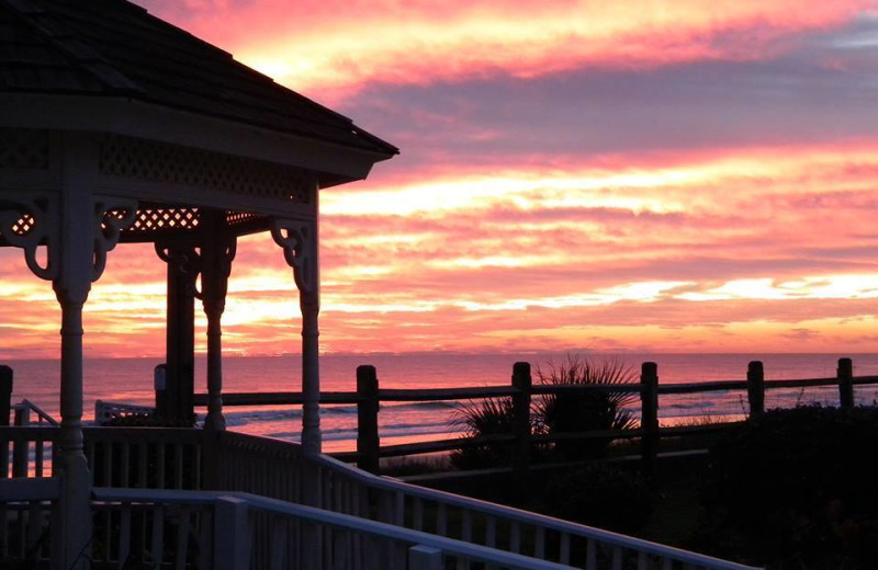 Sunset at Coral Sands Oceanfront Resort.