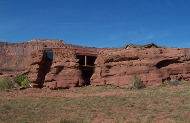 Cabin exterior at Canyonlands Lodging.