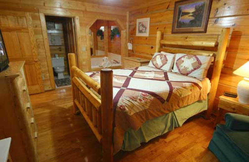 King Bedroom at Baskins Creek Cabin Rentals 