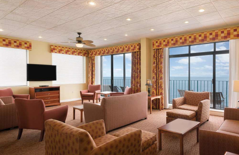 Guest room at Quality Inn Boardwalk Ocean City.