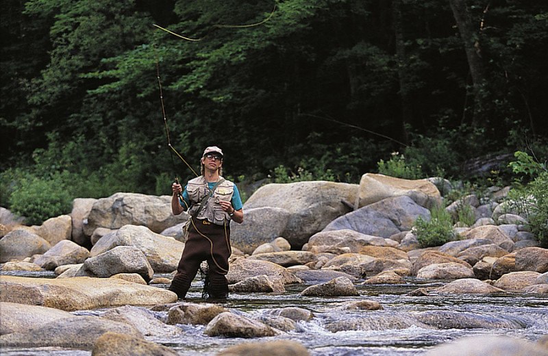 Fishing at The Golden Eagle Lodge.