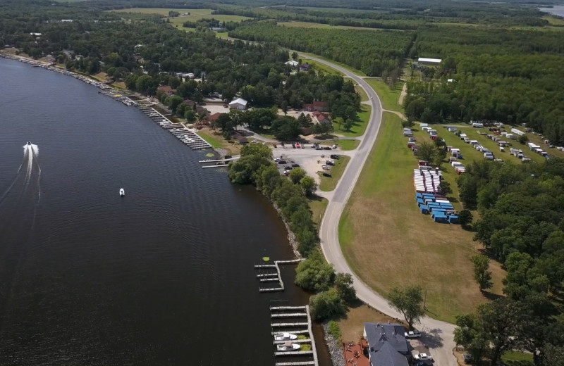 Aerial view of Adrian's Resort.