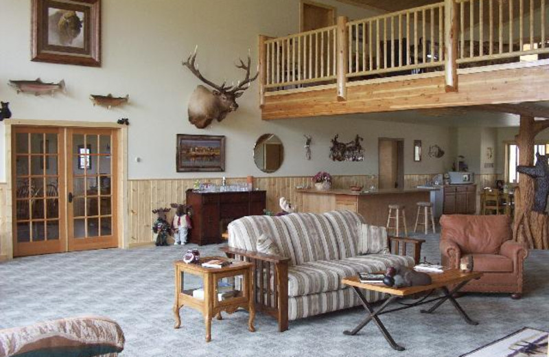 Lobby area at Montana High Country Lodge.