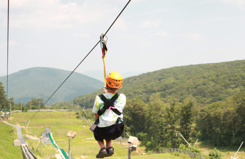 Zip line at Wintergreen Resort.