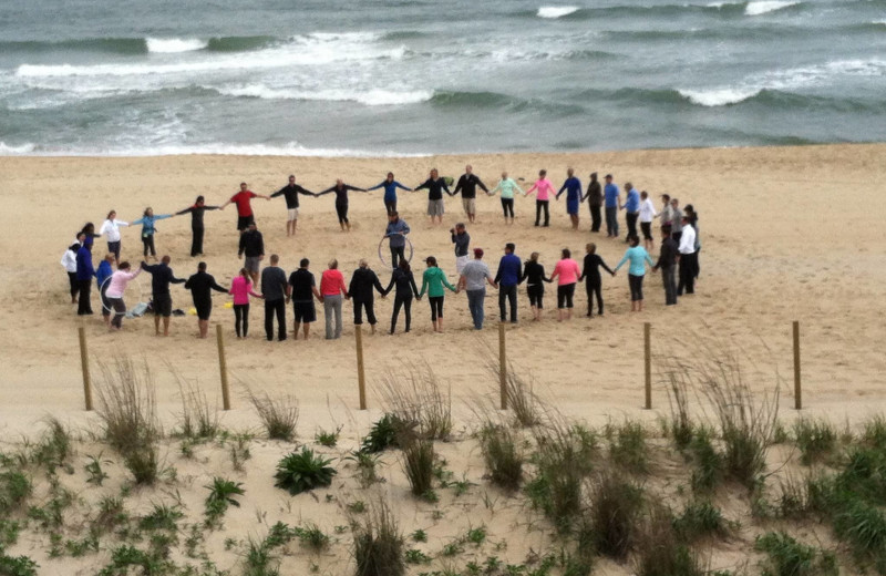 Team building at Hilton Suites Ocean City Oceanfront.