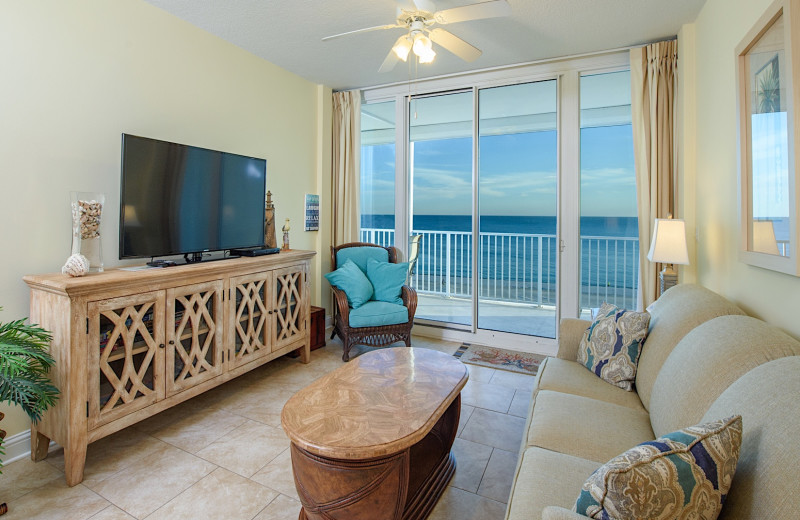 Rental living room at Sunset Properties.