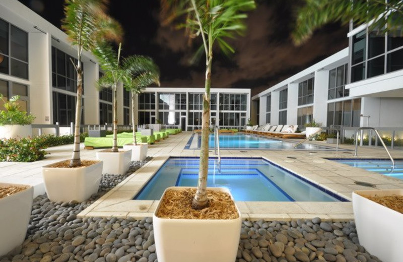 Outdoor pool at Casa Moderna Miami.