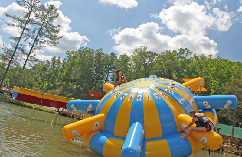 Beach water park at at ACE Adventure Resort.
