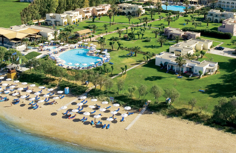 Aerial view of Grecotel Lakopetra Beach.