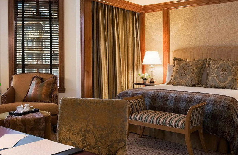 Guest bedroom at Four Seasons Resort Whistler.