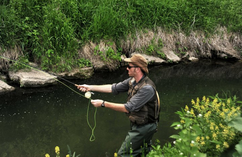 Fishing at Cedar Valley Resort.