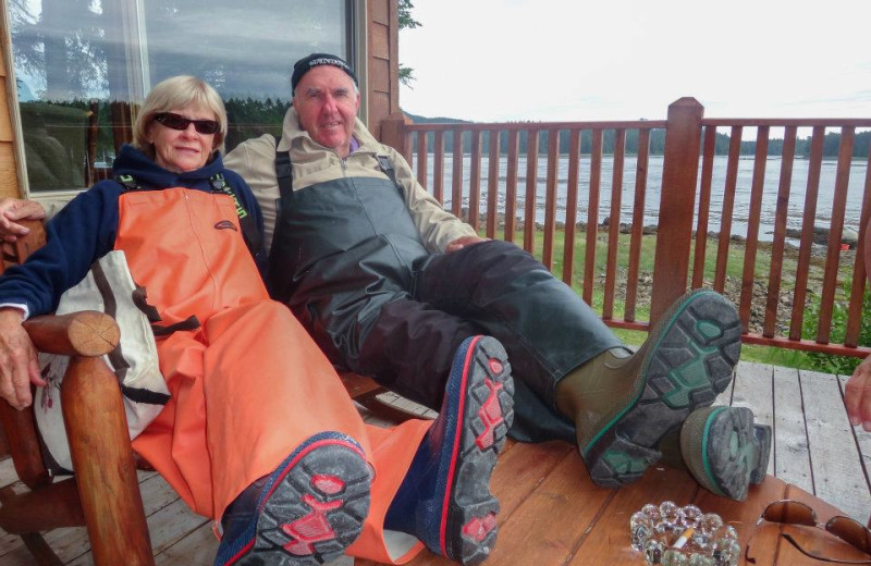 Couple at Favorite Bay Lodge.