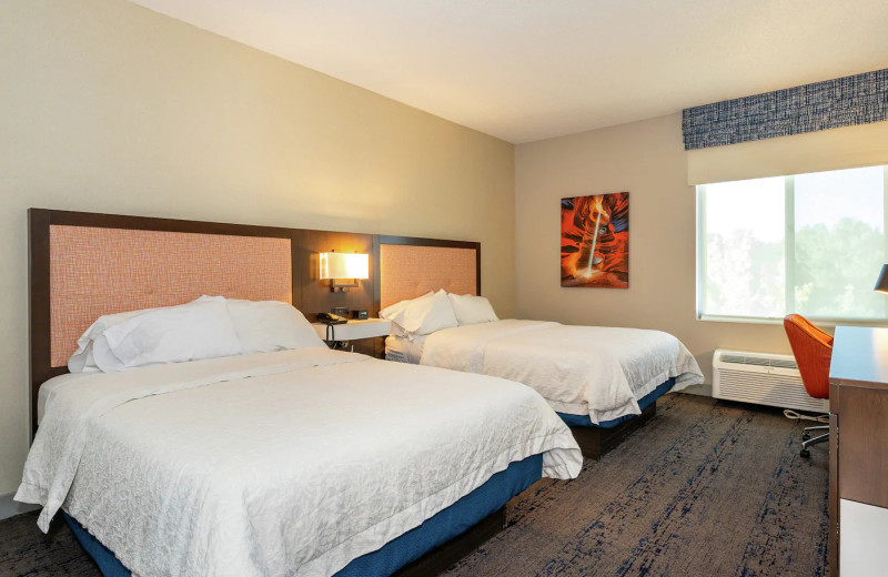 Guest room at Hampton Inn & Suites Flagstaff.