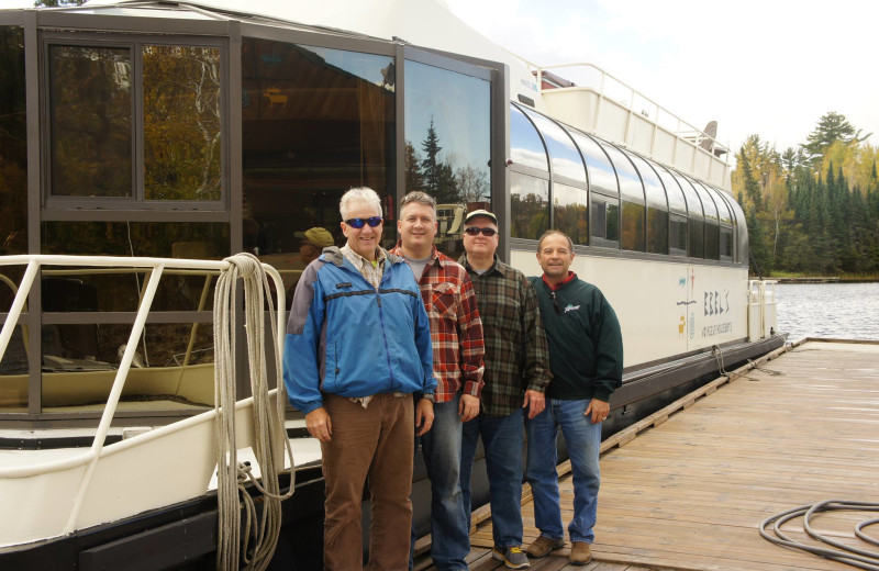 Group at Ebel's Voyageur Houseboats.