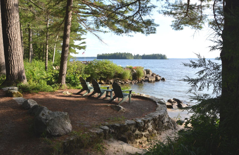 Scenic view of lake at Migis Lodge.