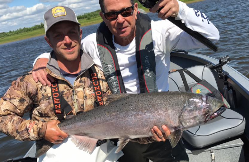 Fishing at Nushagak River Adventure Lodge.