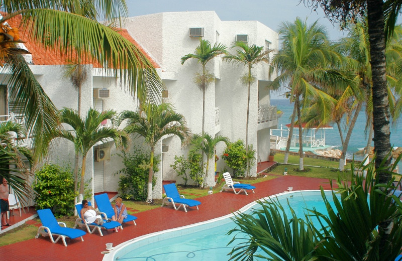 Outdoor pool at Chrisanns Beach Resort.