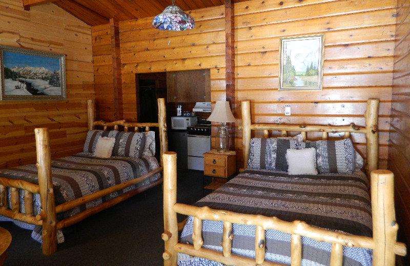 Two bed guest room at Eldora Lodge.