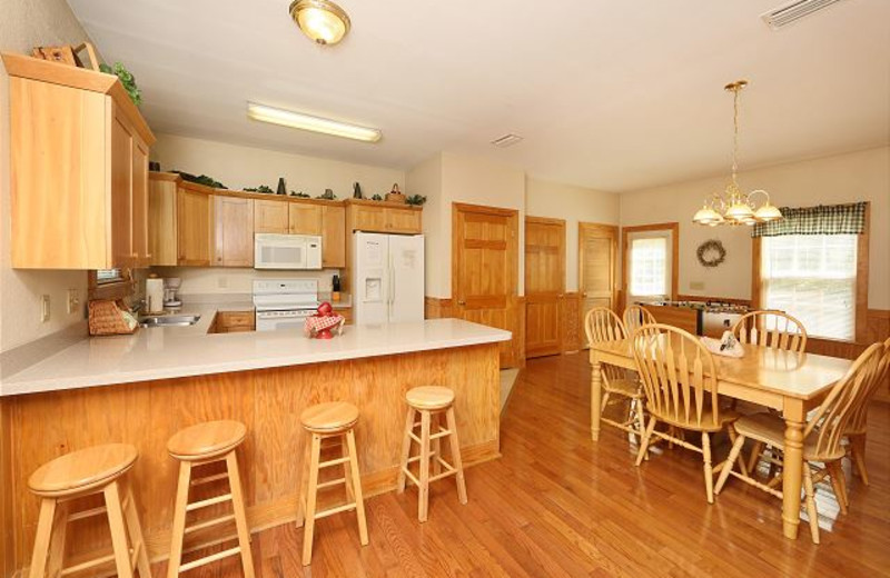 Rental kitchen at Smoky Mountain Resort Lodging and Conference Center.