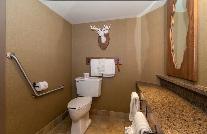 Guest bathroom at Banff Caribou Lodge & Spa.
