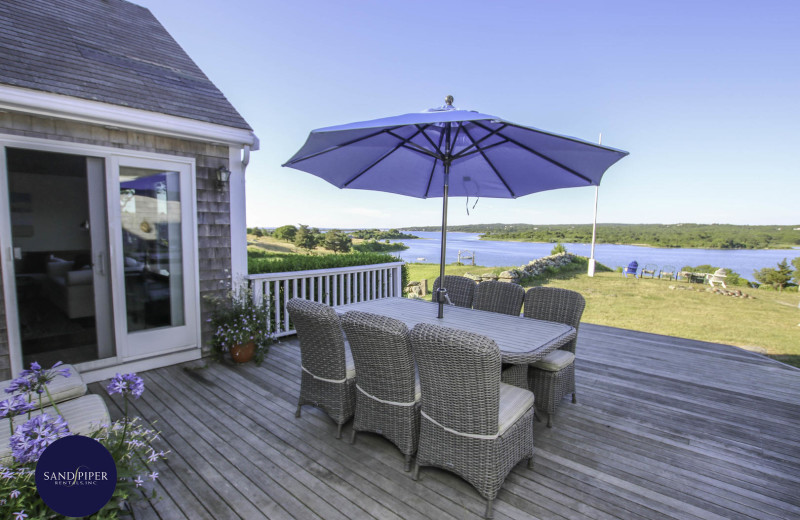 Rental deck at Sandpiper Rentals.