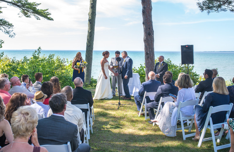 Wedding Ceremony at Beaver Island Lodge