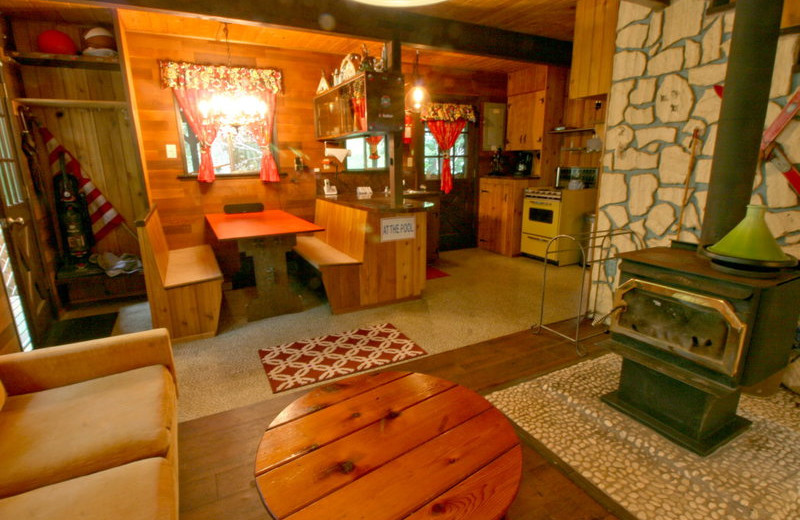 Cabin interior at Mt. Baker Lodging.