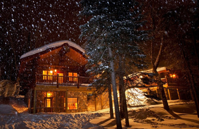 Winter time at Aqua Log Cabin Resort.