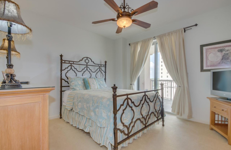 Rental bedroom at North Beach Vacation Rentals.