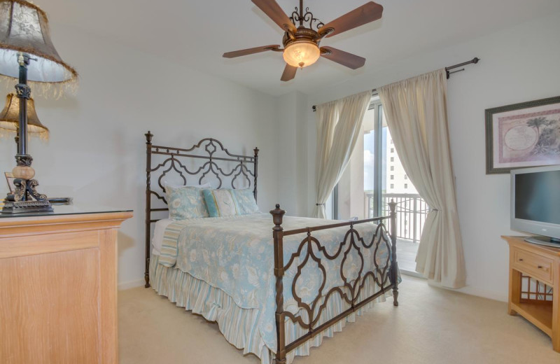 Rental bedroom at North Beach Vacation Rentals.