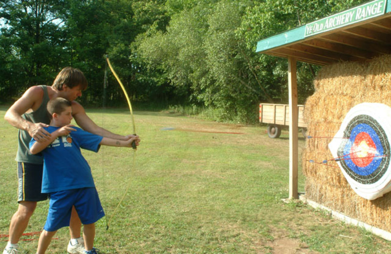 Archery practice at Chestnut Grove Resort.
