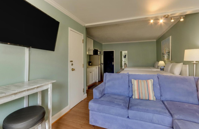 Guest room at Palm Suites.