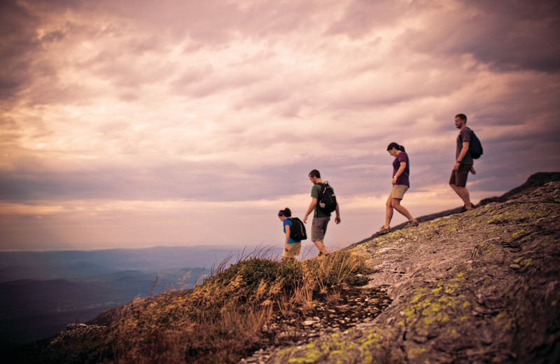 Hiking at Smugglers' Notch Resort.