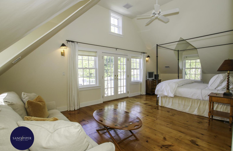 Rental bedroom at Sandpiper Rentals.