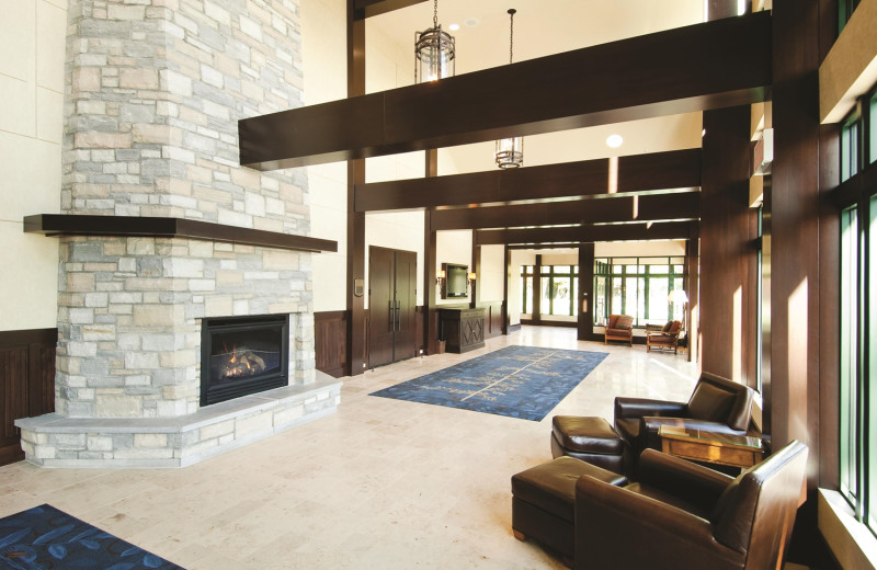 Lobby at Fairmont Le Chateau Montebello.