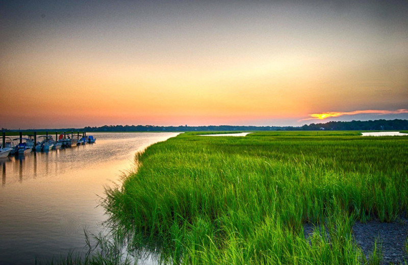 Sunset at Fripp Island Golf & Beach Resort.