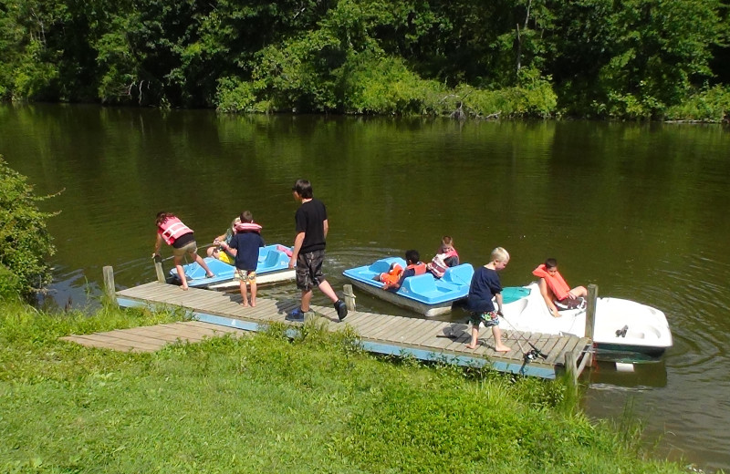 Fishing at Pollace's Family Vacation Resort.